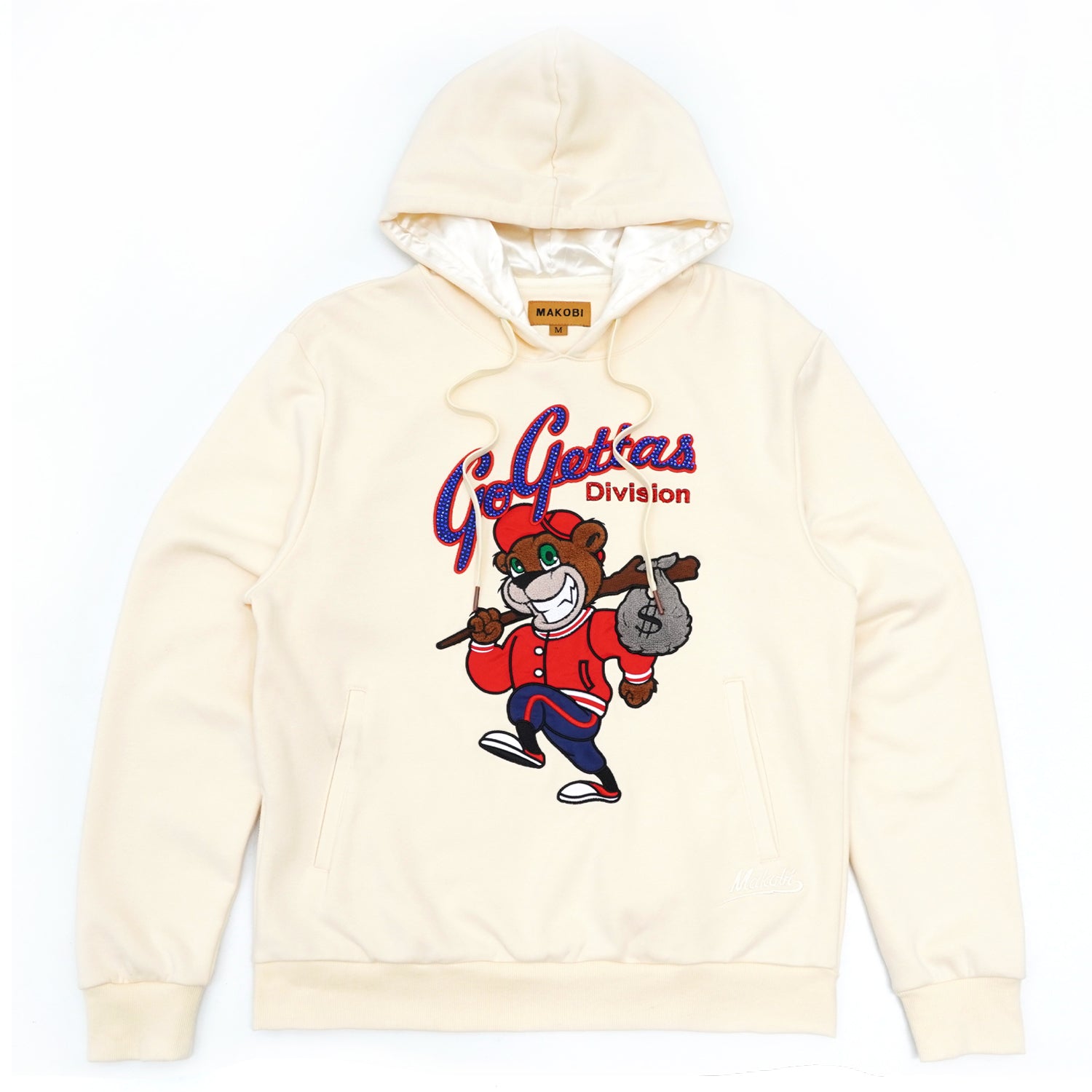 M4781 - Lọ Gettas Hoodie w / Okuta - Adayeba