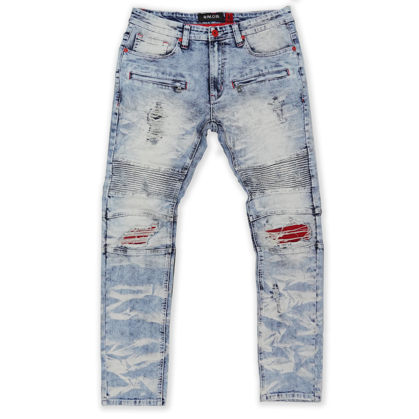 M1962 Maui Biker Jeans W / Itansan Underlay - Light Wẹ