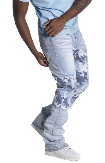 M1919 Costello Stack Jeans - Light Wẹ