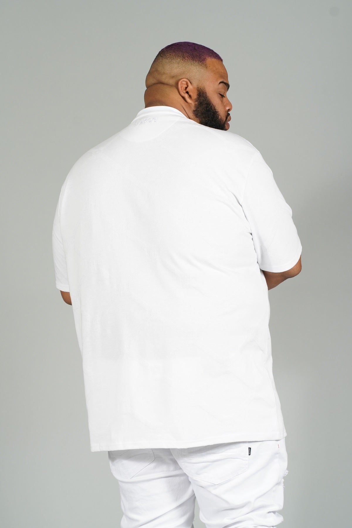 M298 Embossed ṣọkan Tee - White