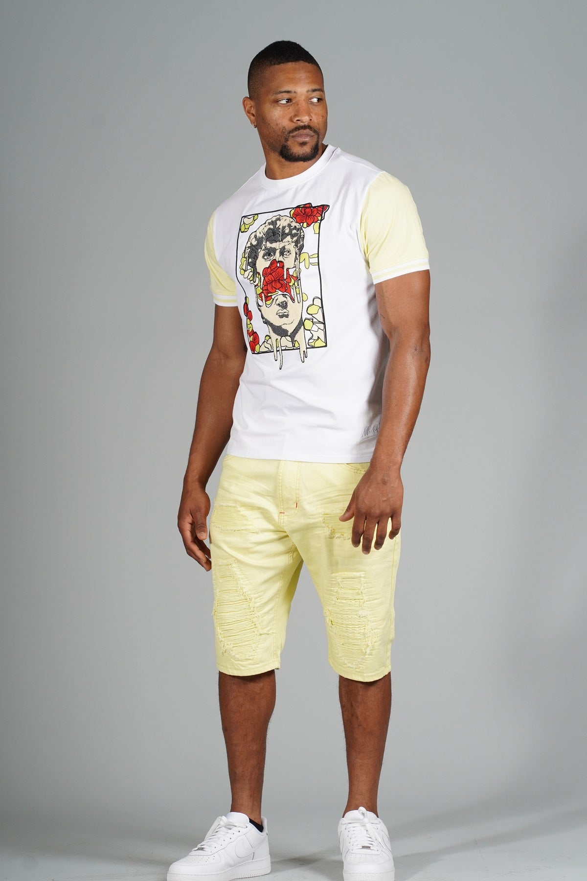 M267 David Tee - White/Yellow