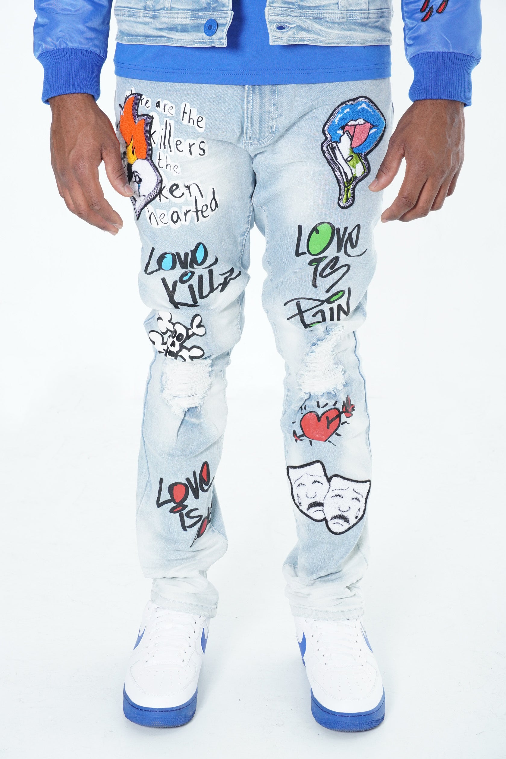 M1999 Love Kills Jeans - Light Wash