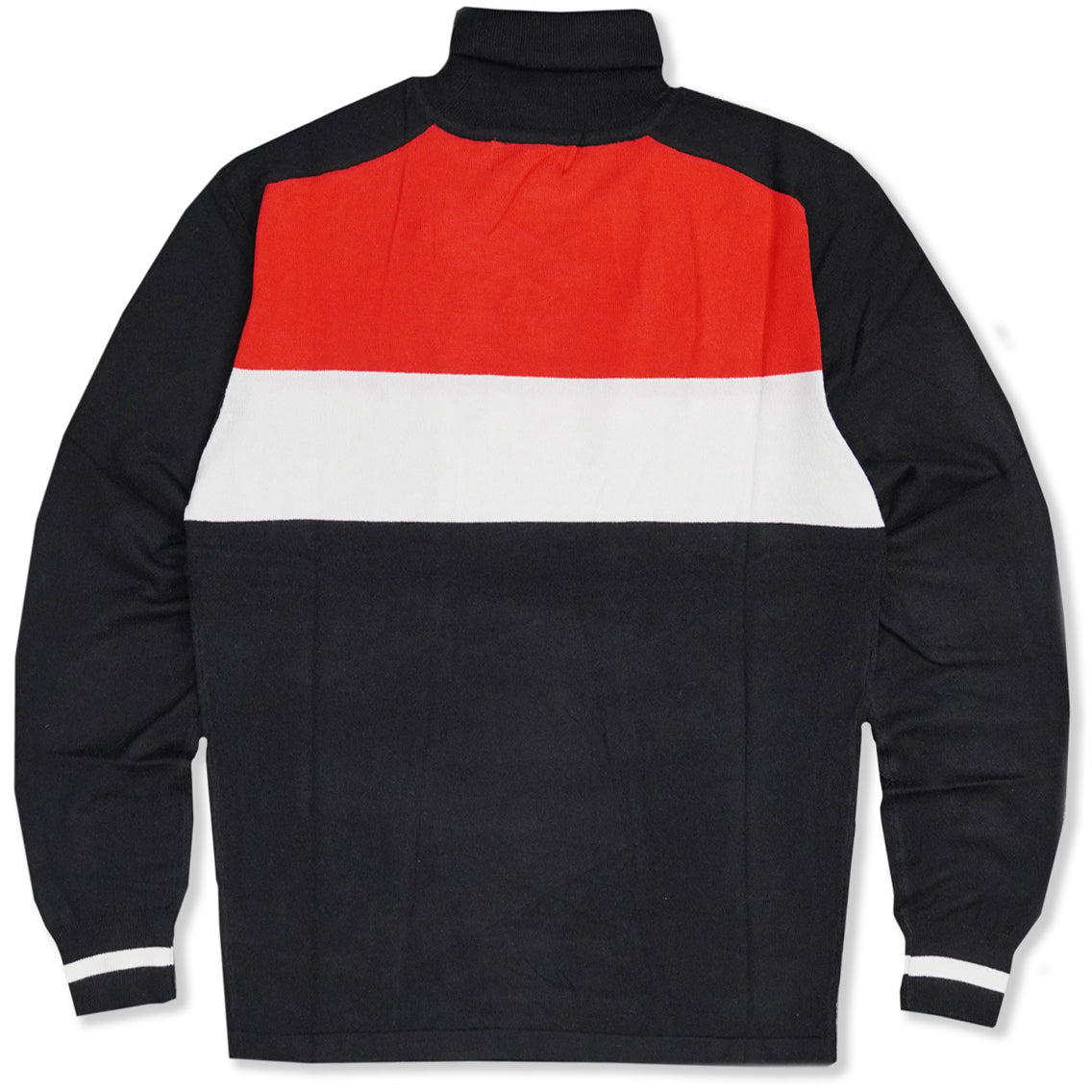 M4000 Turtle neck Knit Sweater - Black/Red