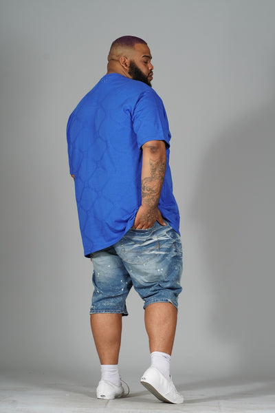 M298 Embossed Knit Tee - Royal