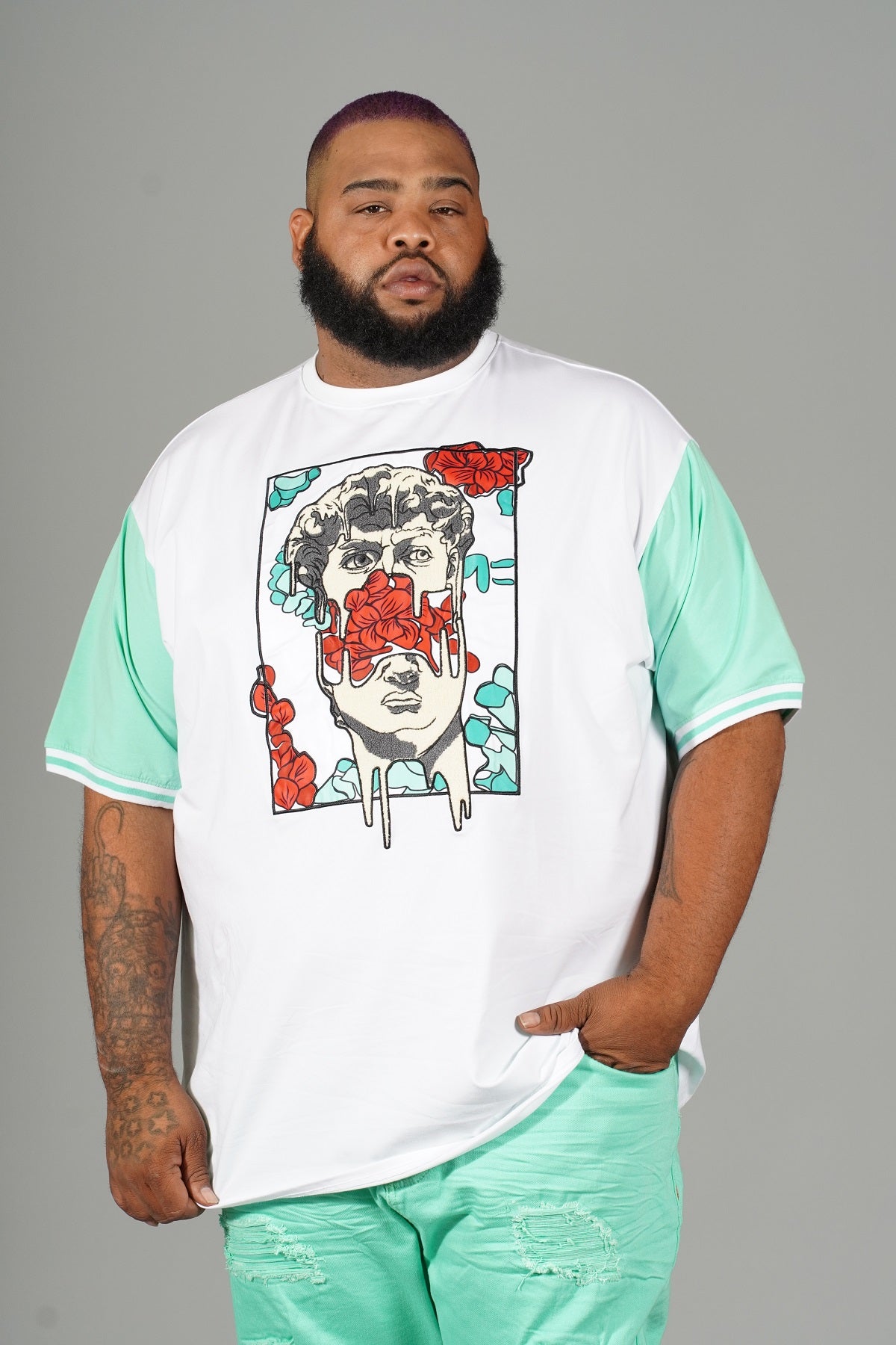 M267 David Tee - White / Mint