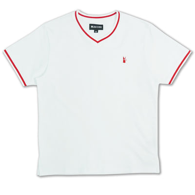 M300 V-Neck Top - White