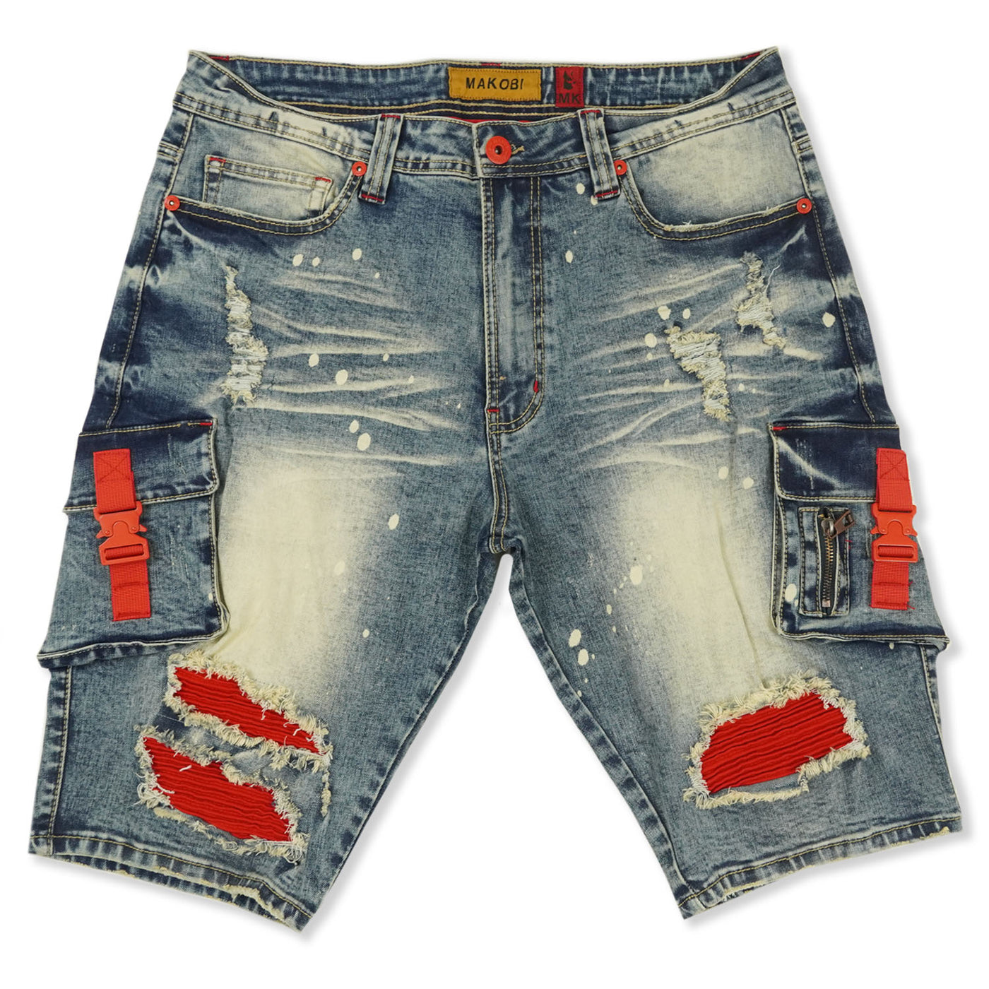 M936 - Makobi Denimu Cargo Shorts - o dọti