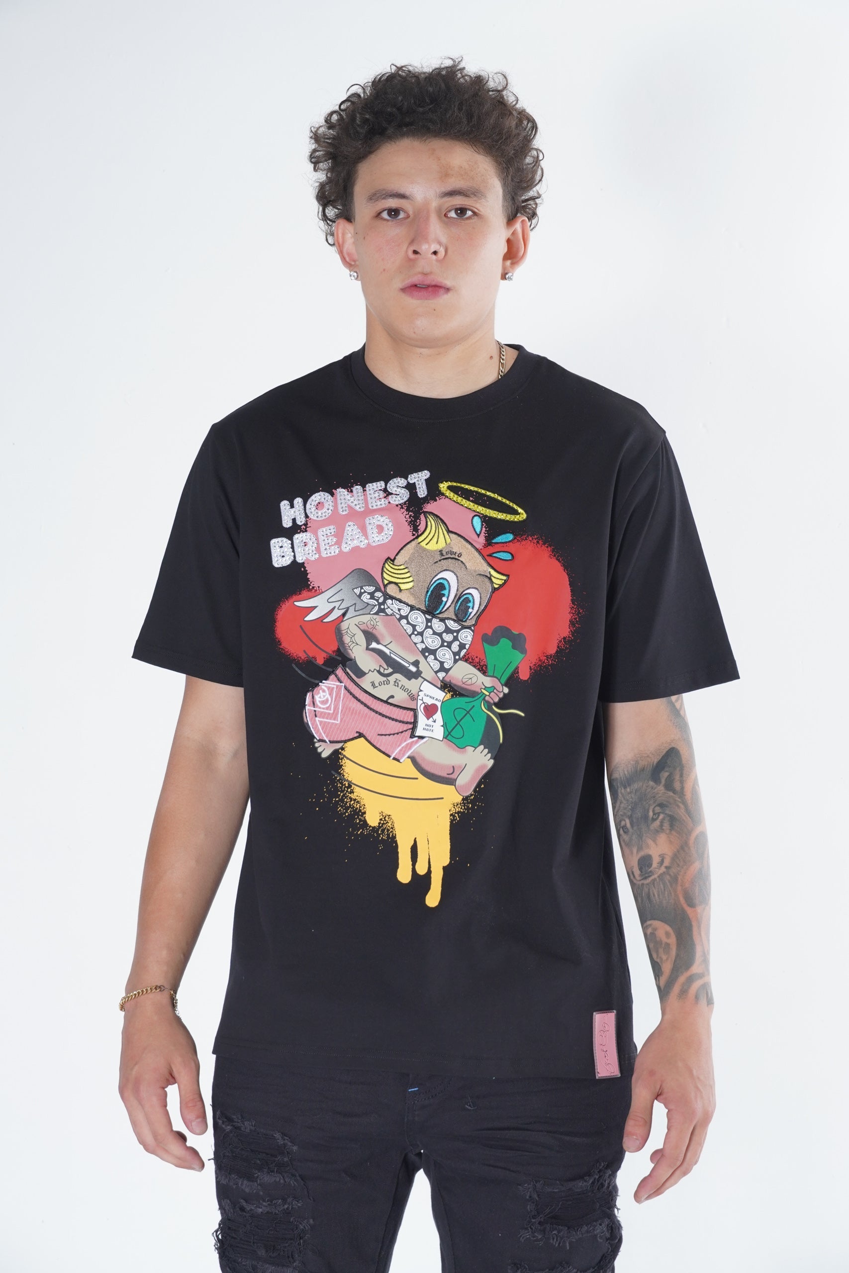 F144 Frost Honest Bread Tee - Black