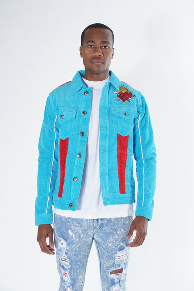 F1045 Frost Eyin Ẹṣẹ Okun Jacket - Blue