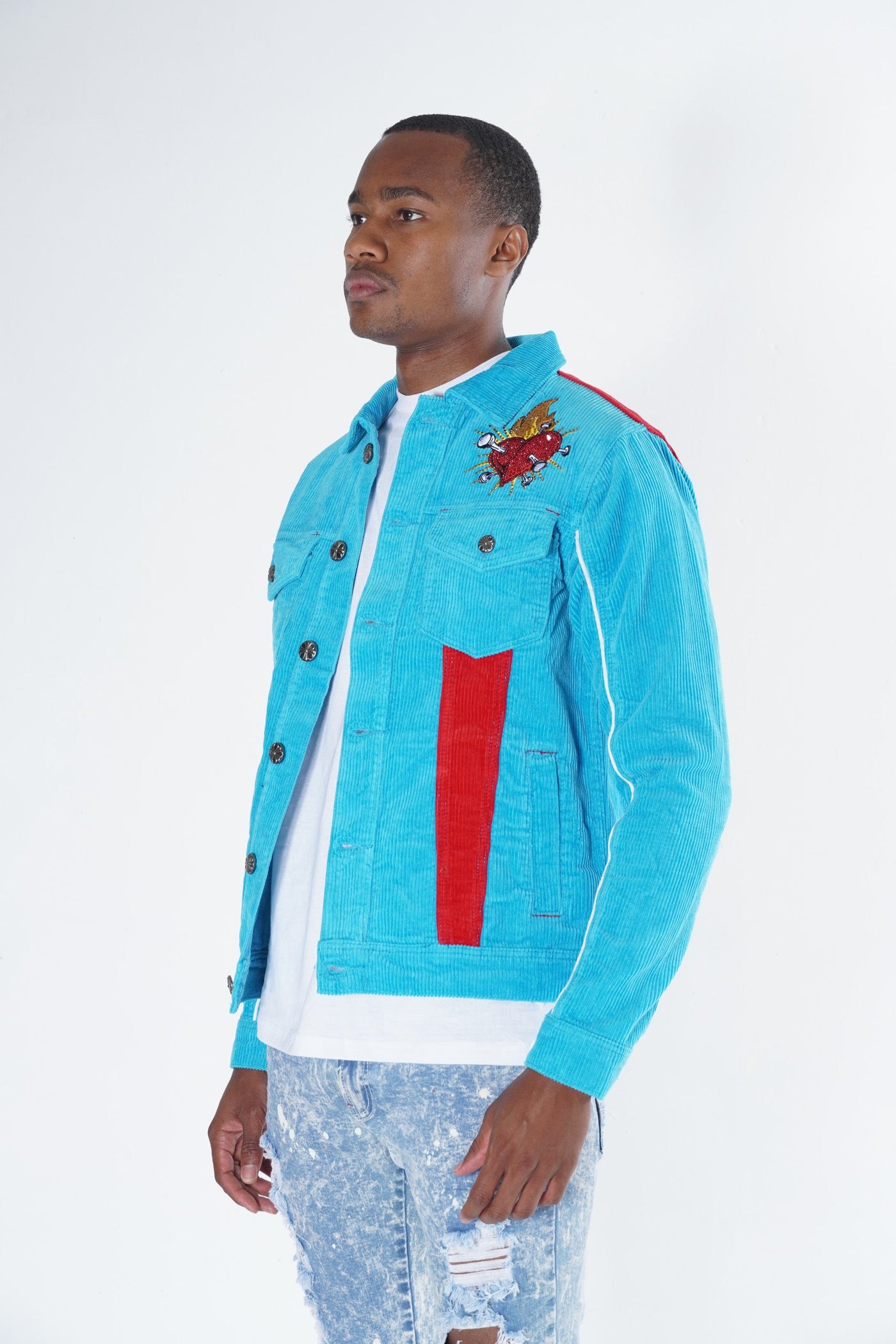 F1045 Frost Eyin Ẹṣẹ Okun Jacket - Blue