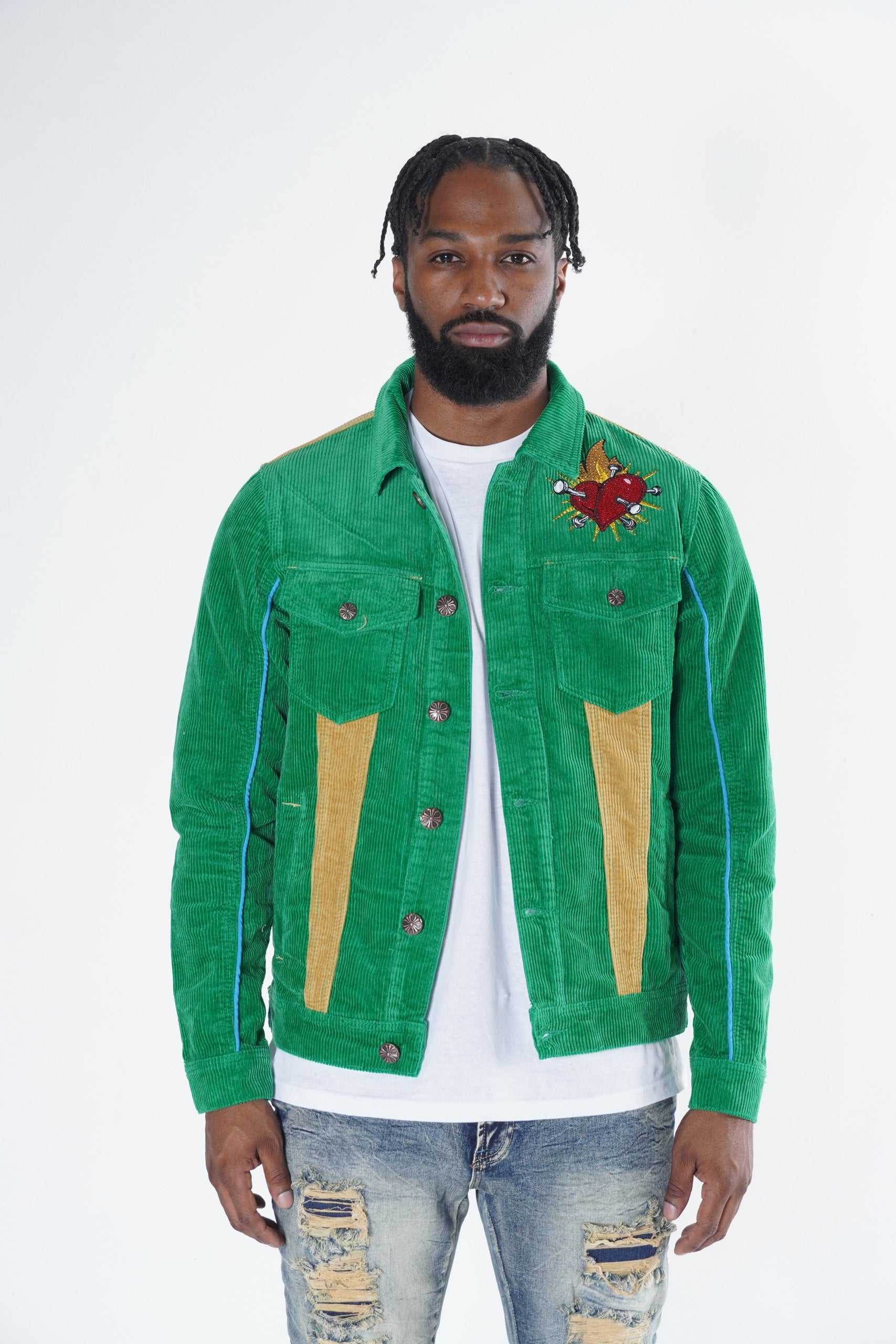 F1045 Frost Eyin Ẹṣẹ Okun Jacket - Green