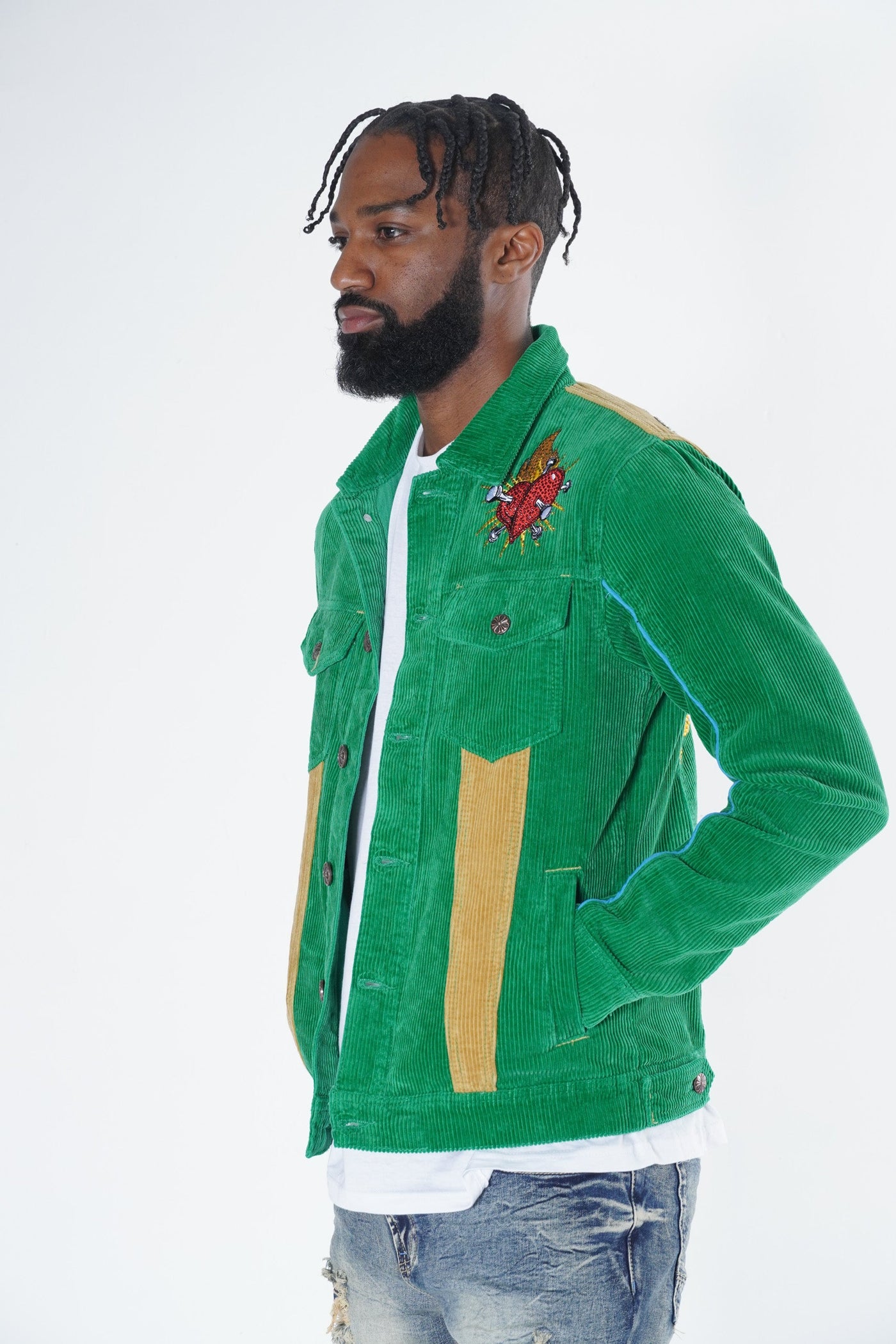 F1045 Frost Eyin Ẹṣẹ Okun Jacket - Green