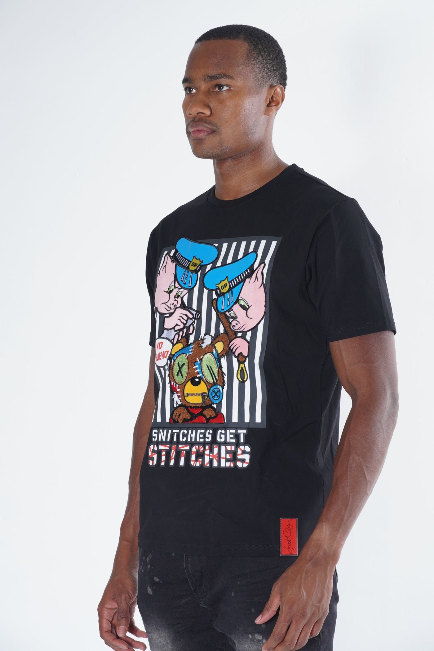 F175 Snitches Get Stitches - Black