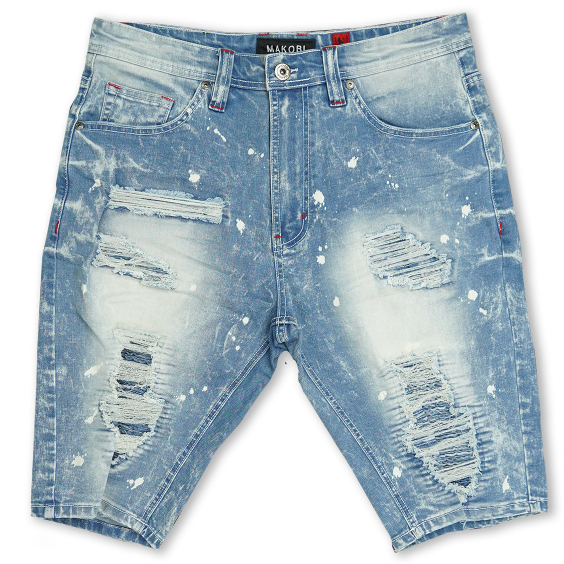 M771 Pacifica Shredded Shorts - Light Wash