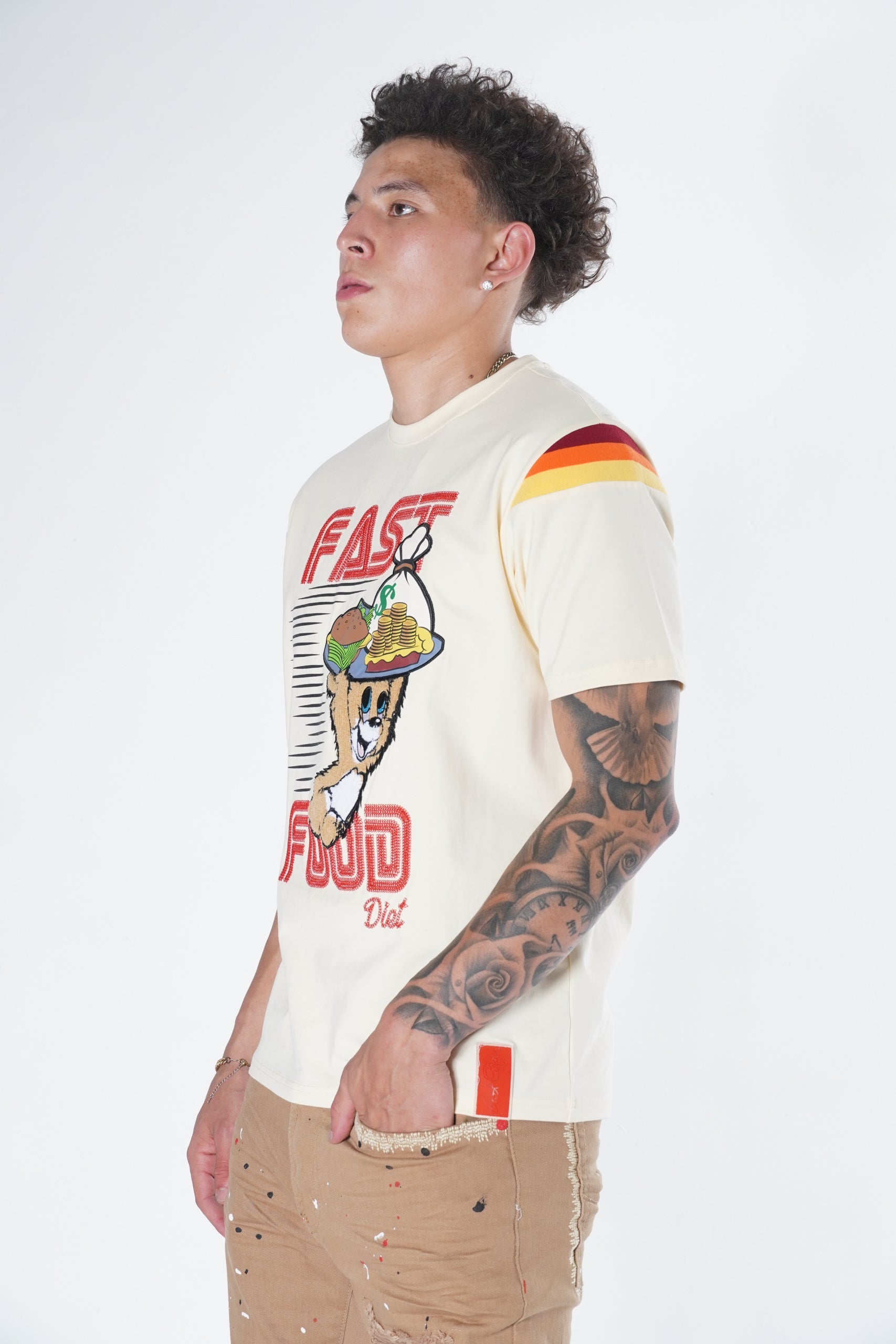 F121 Fast Food Tee - Natural