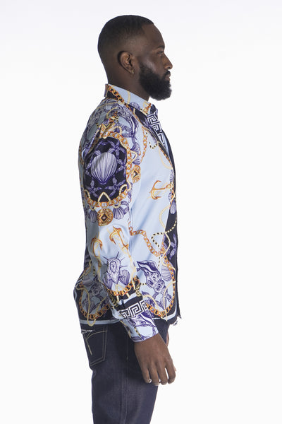 M1833 Capone tejede Shirt - Blue