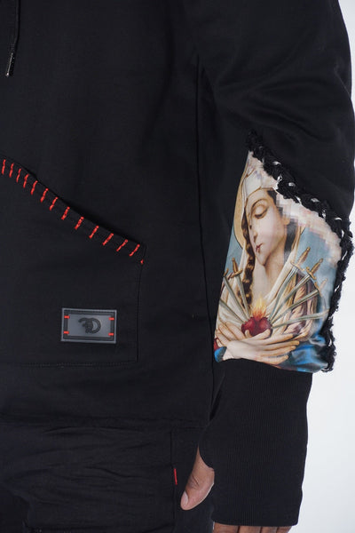 F5107 Frost Angel Pullover Hoodie - Black