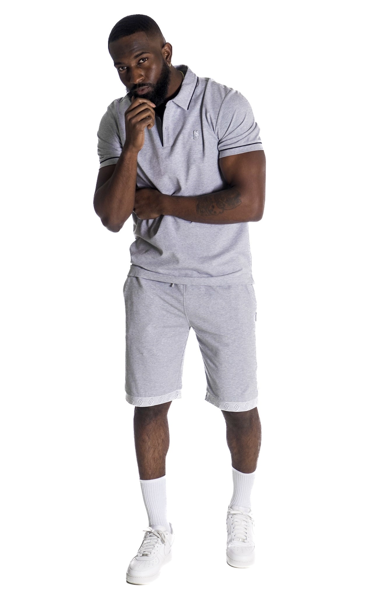 M383 Makobi Luciano Polo Shirt - Gray