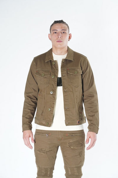 M1026 - Makobi Core Denim Jacket - Olive