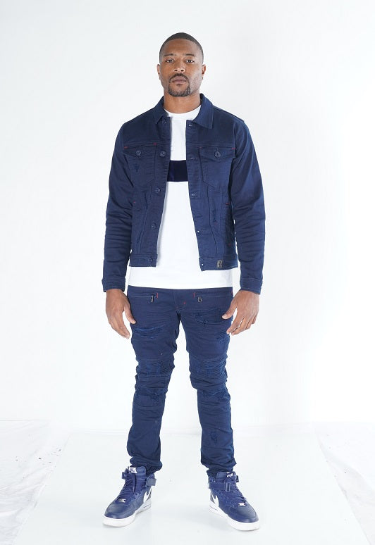 M1026 - Makobi Core Denim Jacket - Navy