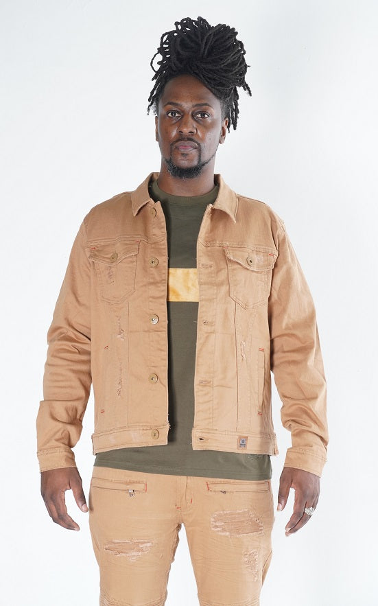 M1026 - Makobi mojuto Denimu jaketi - Khaki