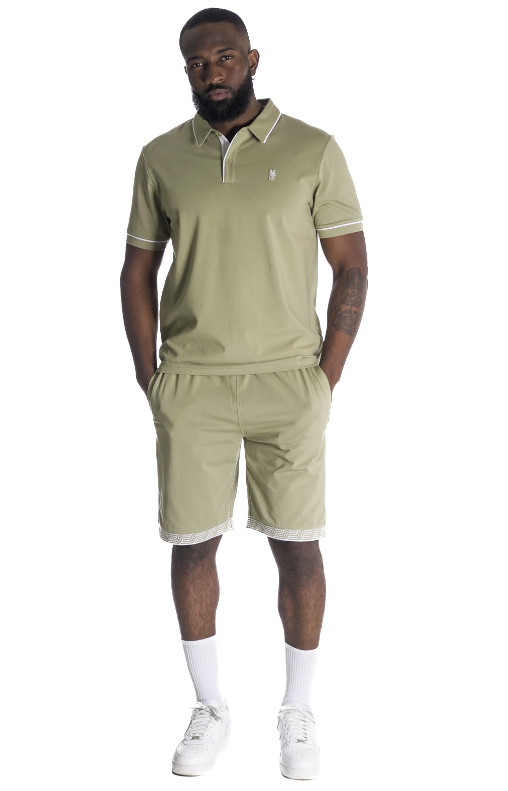 M383 Makobi Luciano Polo Shirt - Olifi