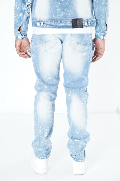 M1980 Cannon Shredded Denim Jeans - Light Wash