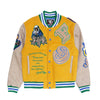 F1021 "SAINTS" Wool Varsity Jacket - Wheat