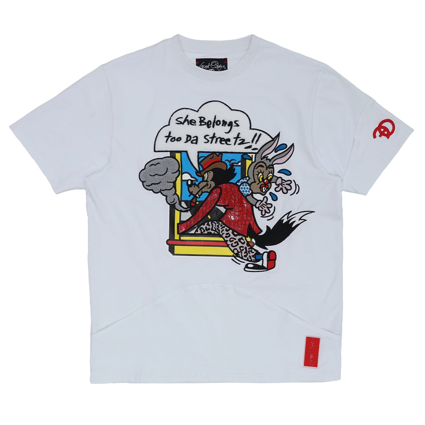 F129 O je 2 Da Street Tee - White