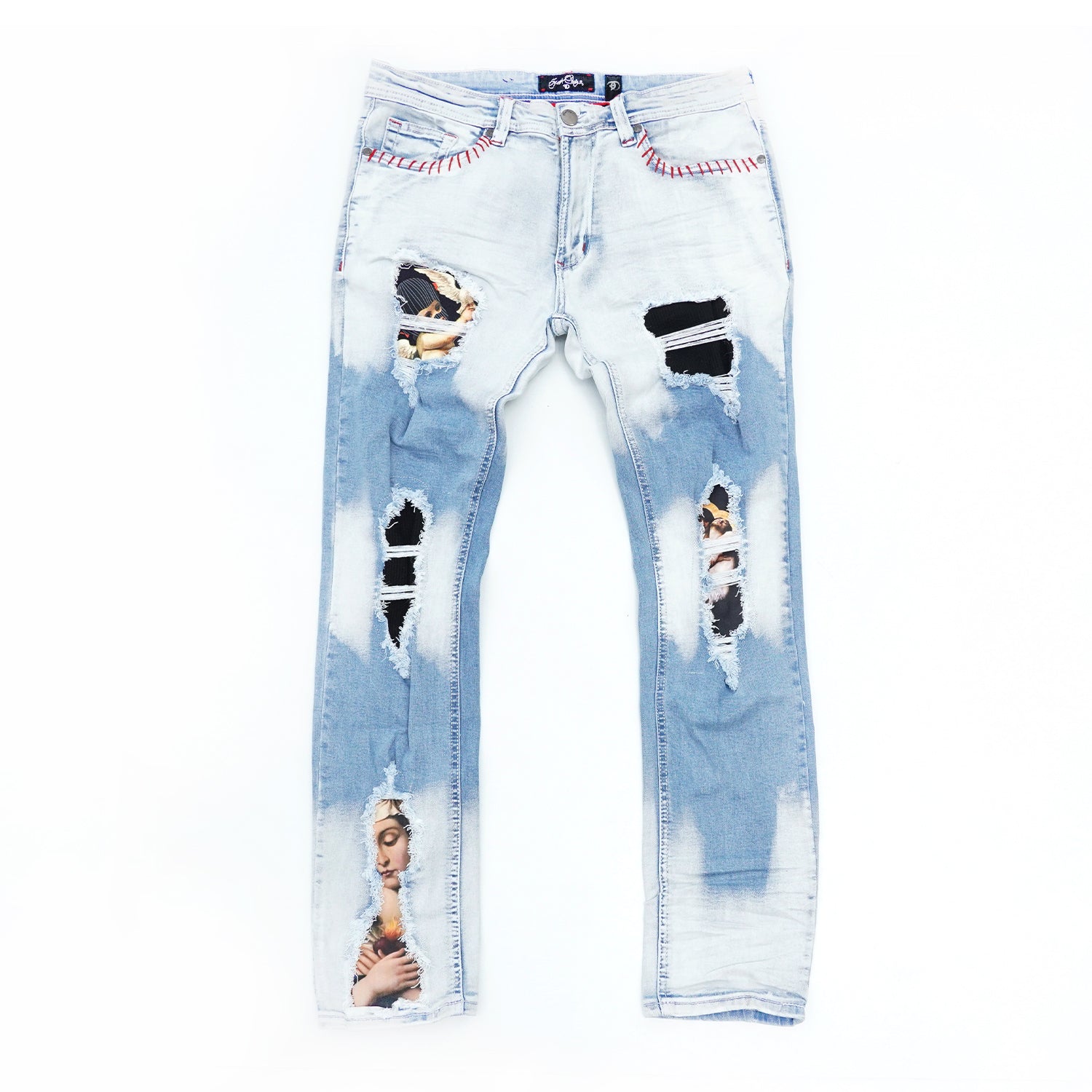 F1707 Frost Angel Denim Jeans - Light Wash