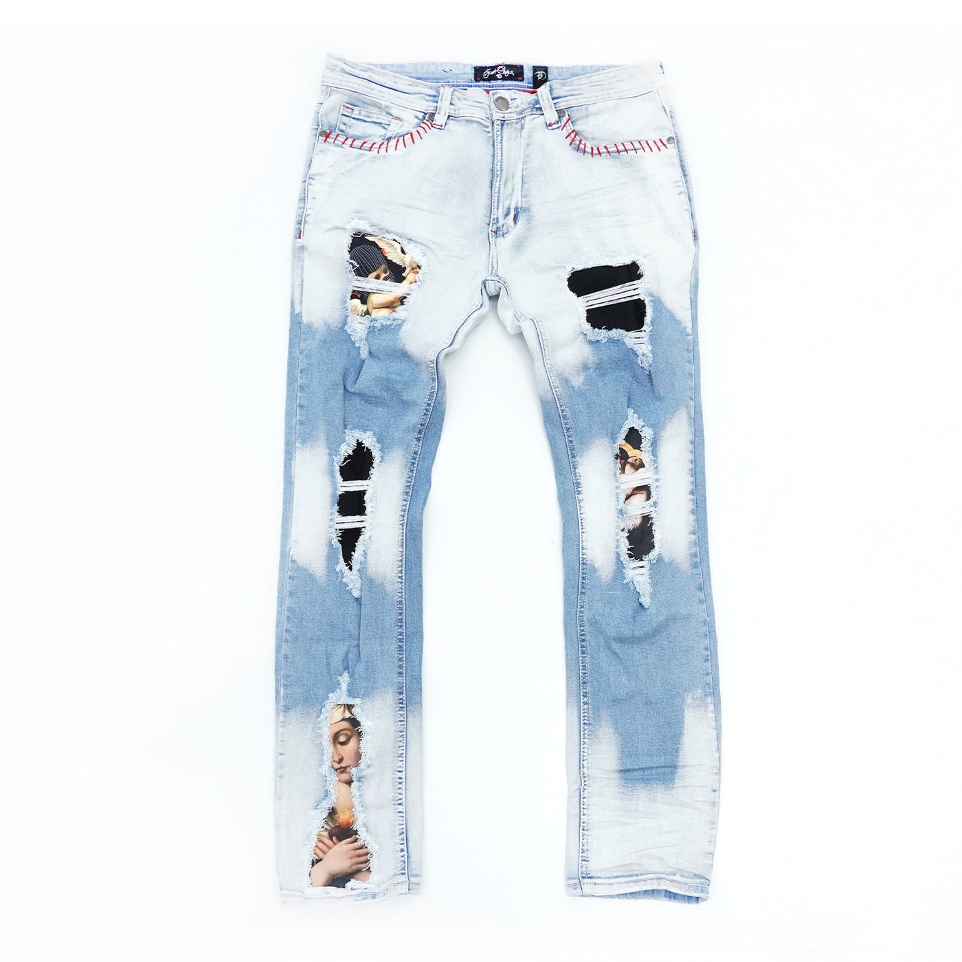 F1707 Frost Angel Denimu sokoto - Light Wẹ