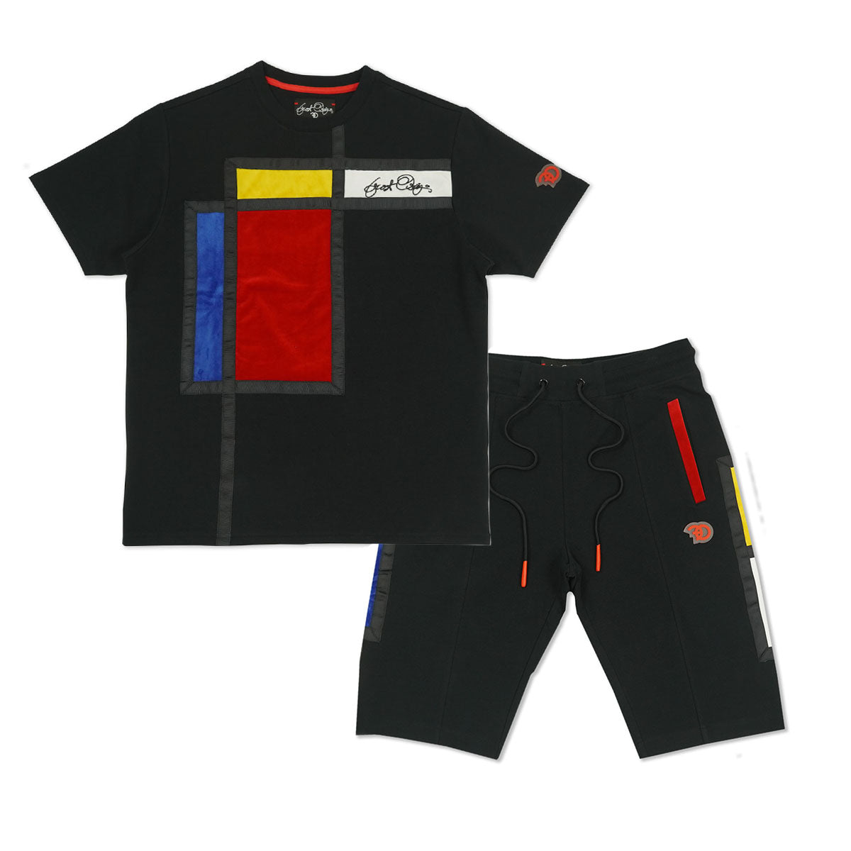 F250/550 Frost Abstract Short Set - Black