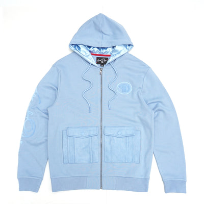 F5735 Frost Awọn ibaraẹnisọrọ Fleece Hoodie - Blue