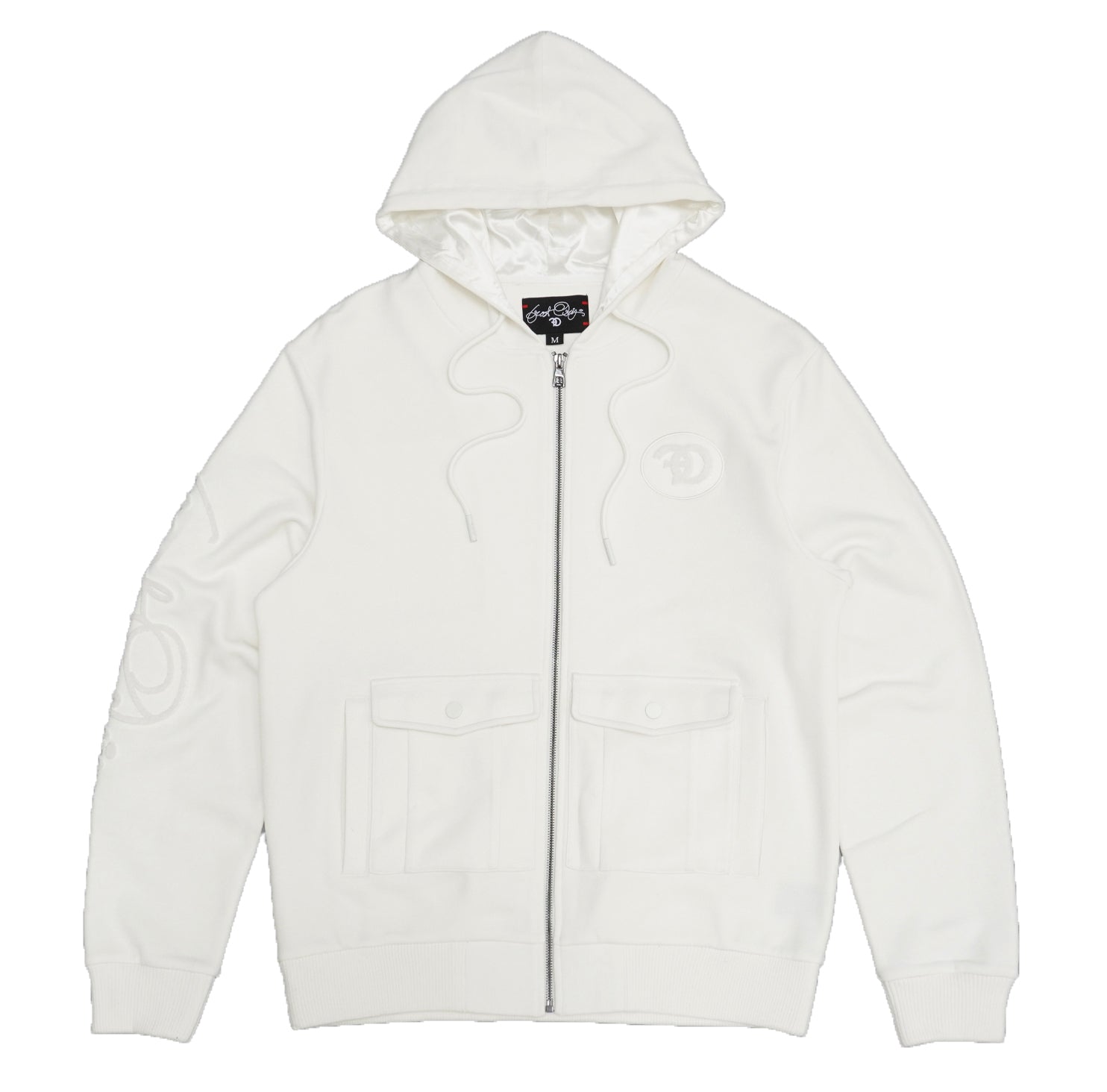 F5735 Frost Awọn ibaraẹnisọrọ Fleece Hoodie - White