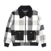 M1015 Dario kìki irun Plaid Jacket - Black 