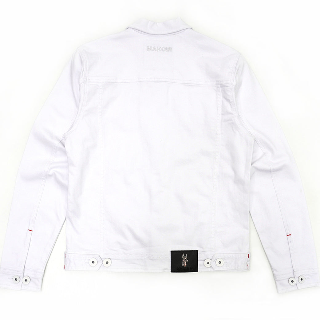 M1026 mojuto Denimu jaketi - White