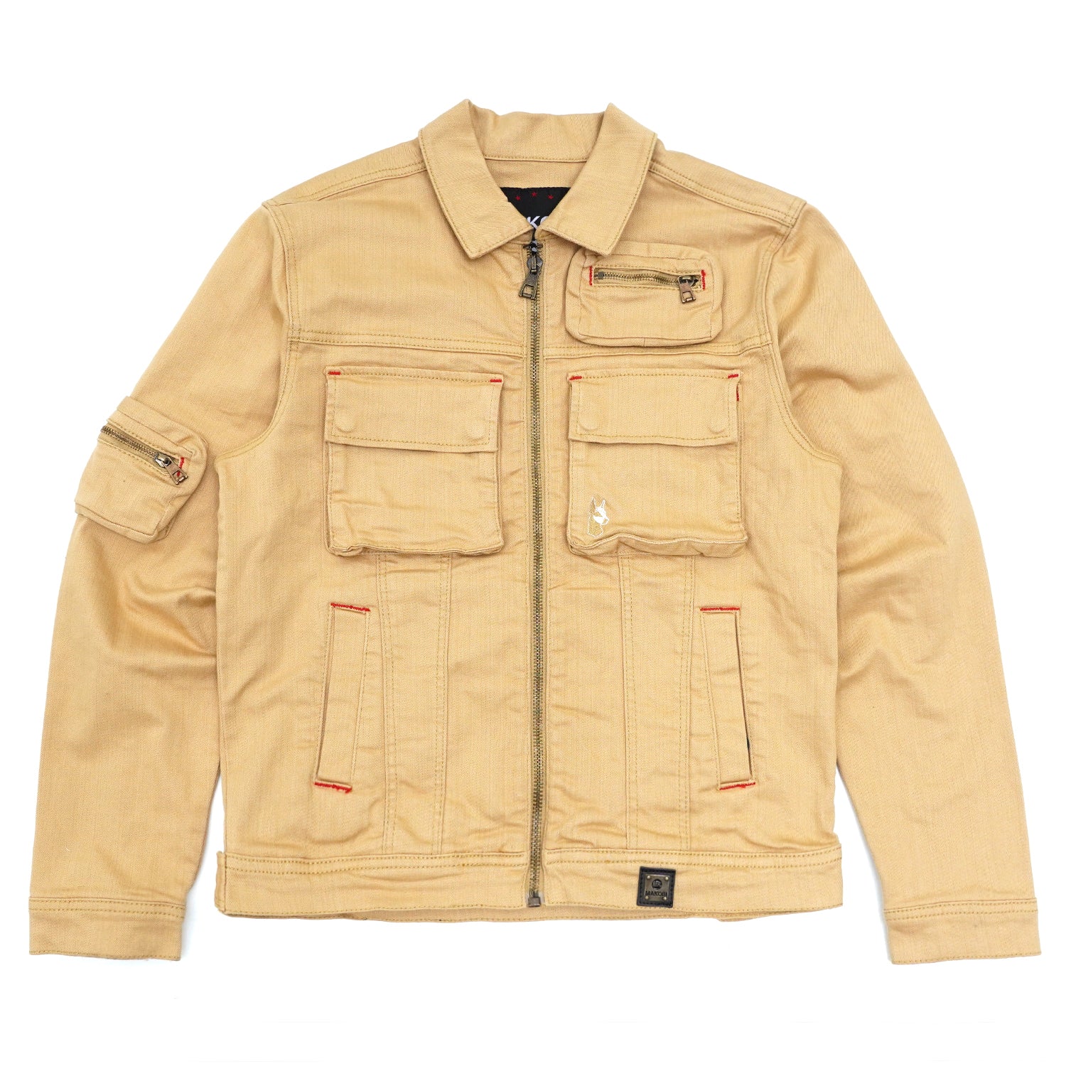 M1030 Aries Cargo Denim Jacket - Khaki