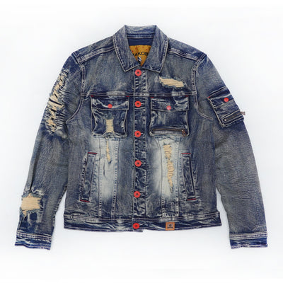 M1080 "Fall Back" Denimu jaketi - dọti Wẹ