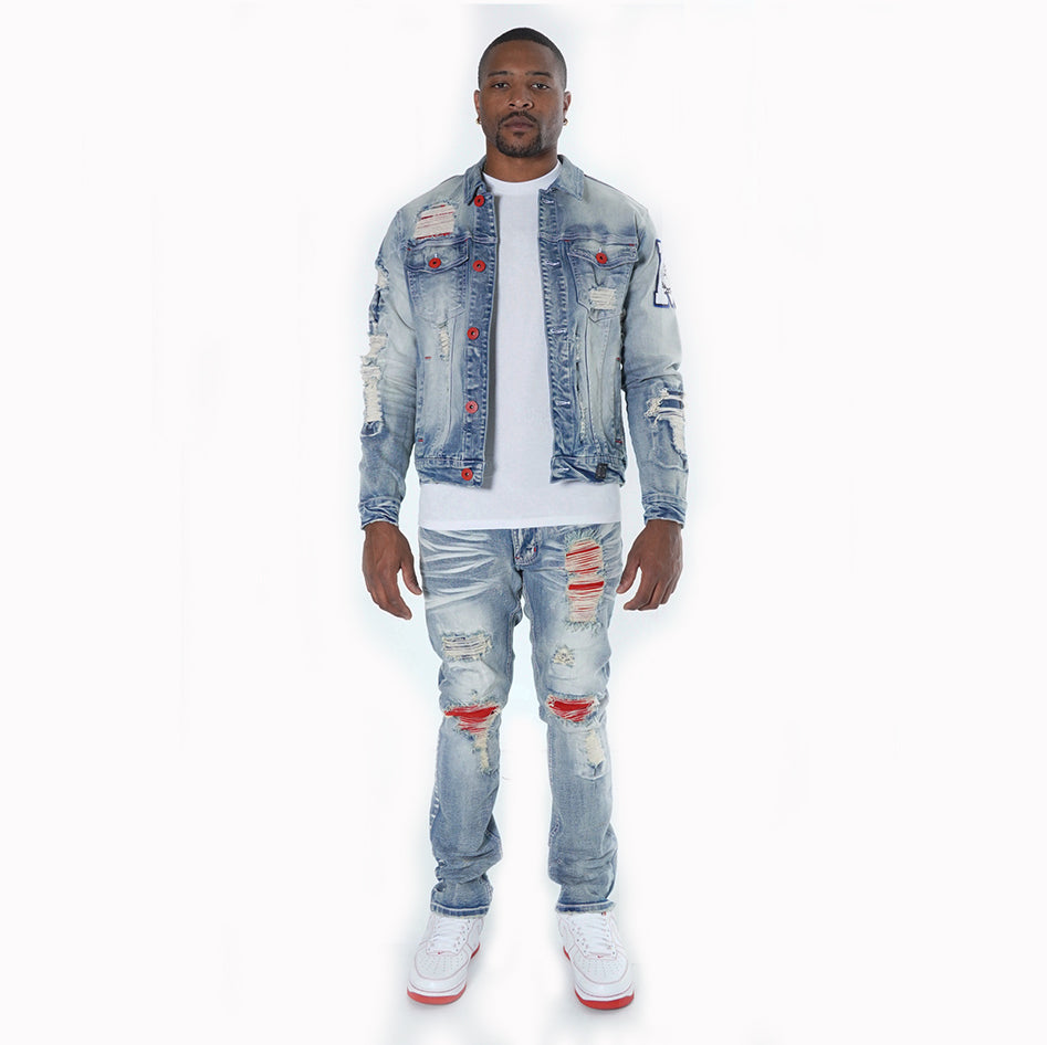 M1090 Olori Denimu jaketi - Light Wẹ