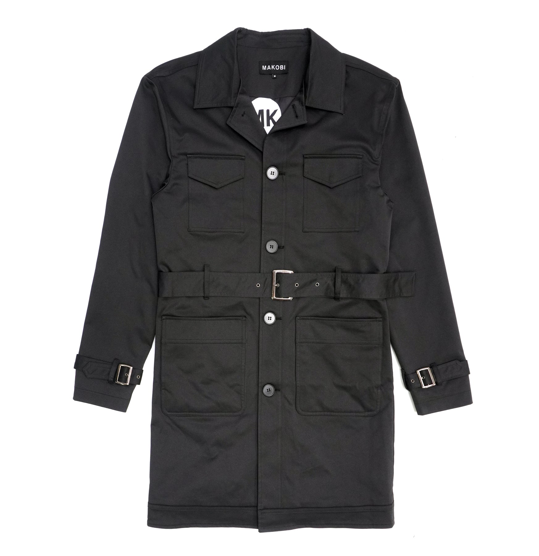 M1330 Vincent Oju ojo ẹri Trench aso - Black