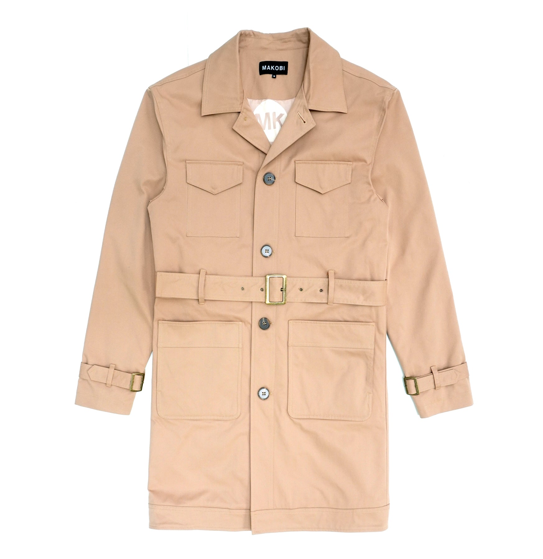 M1330 Vincent Oju ojo ẹri Trench aso - Khaki