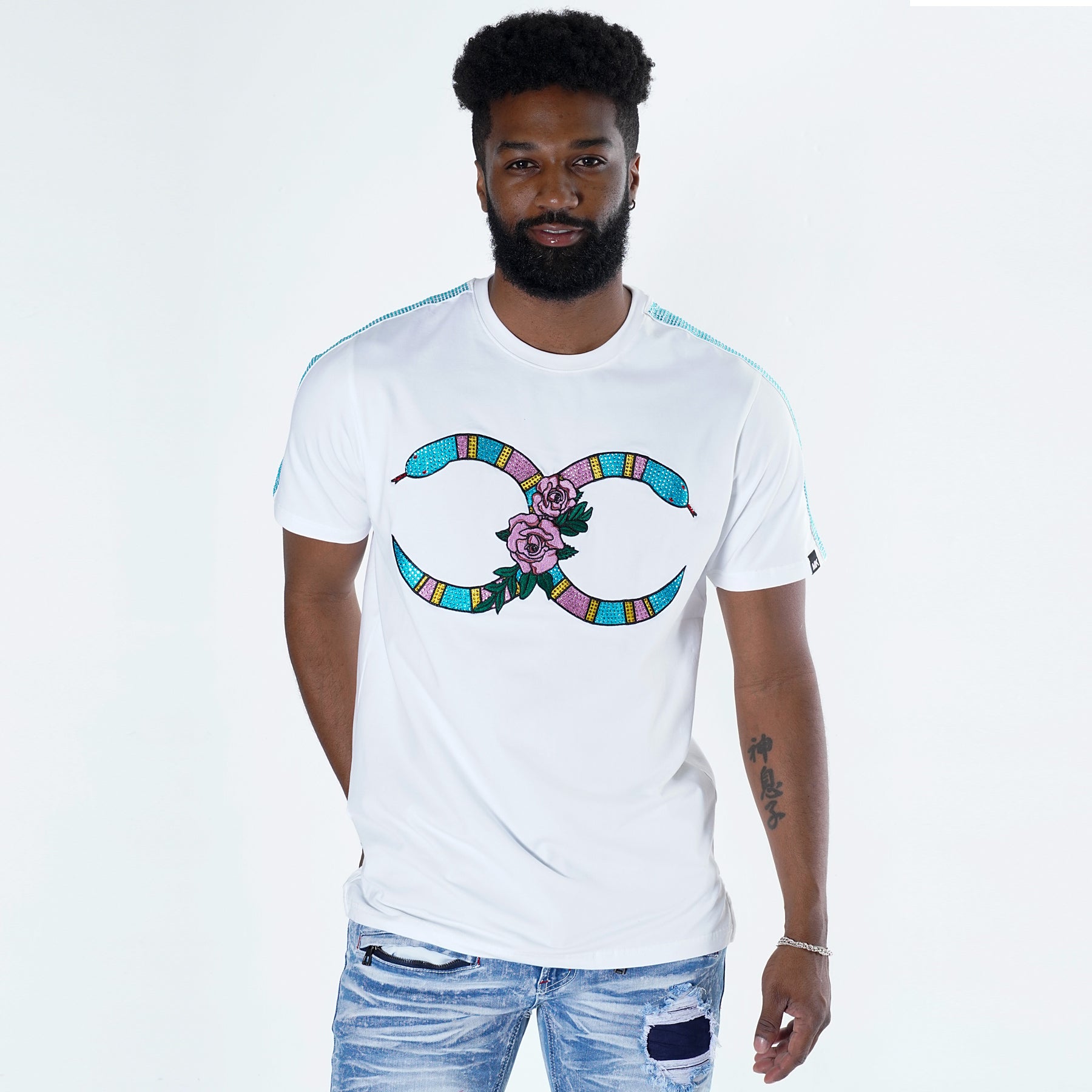 M180 Makobi Rose Ejo Tee - White