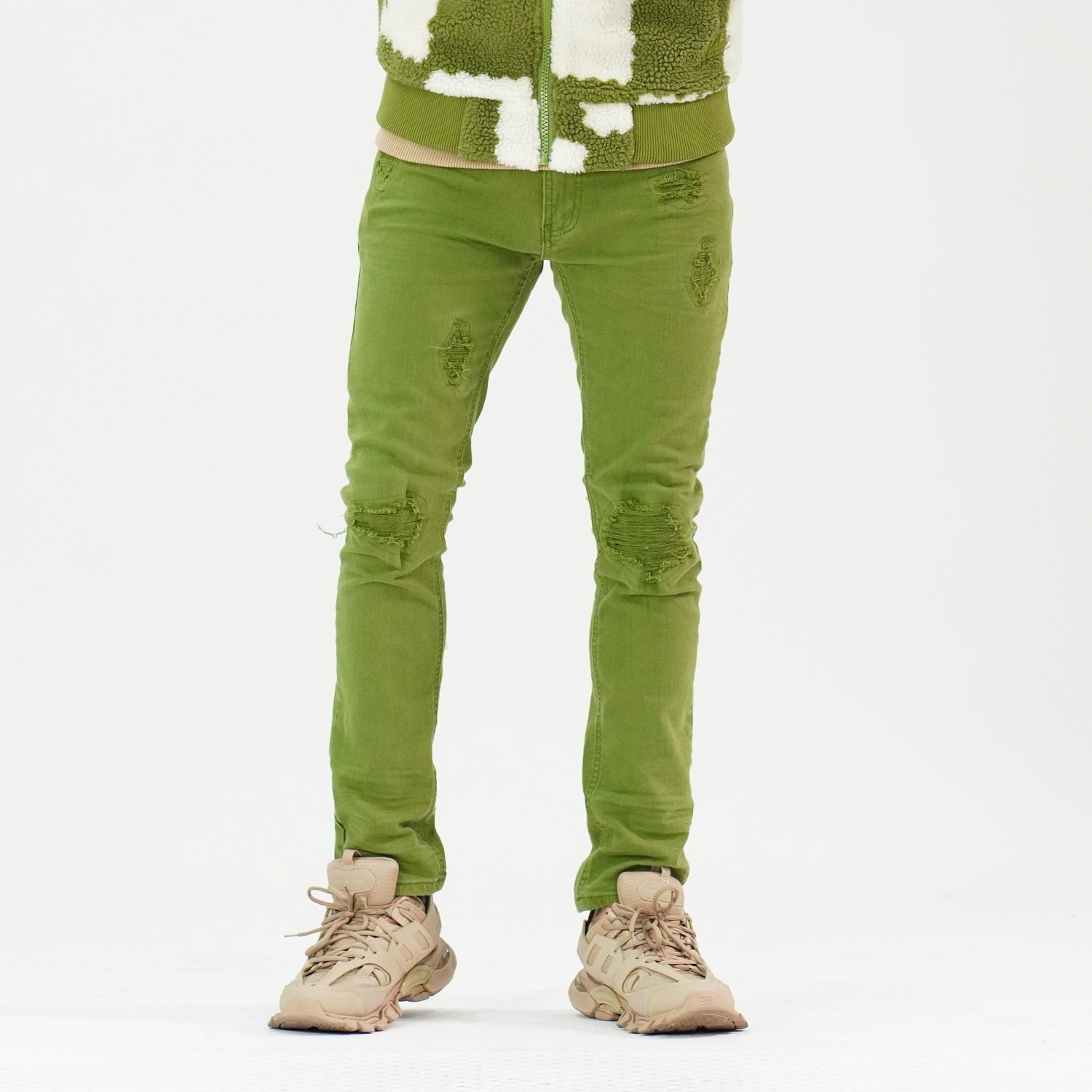 M1932 Makobi Brighton shredded Twill sokoto - Green