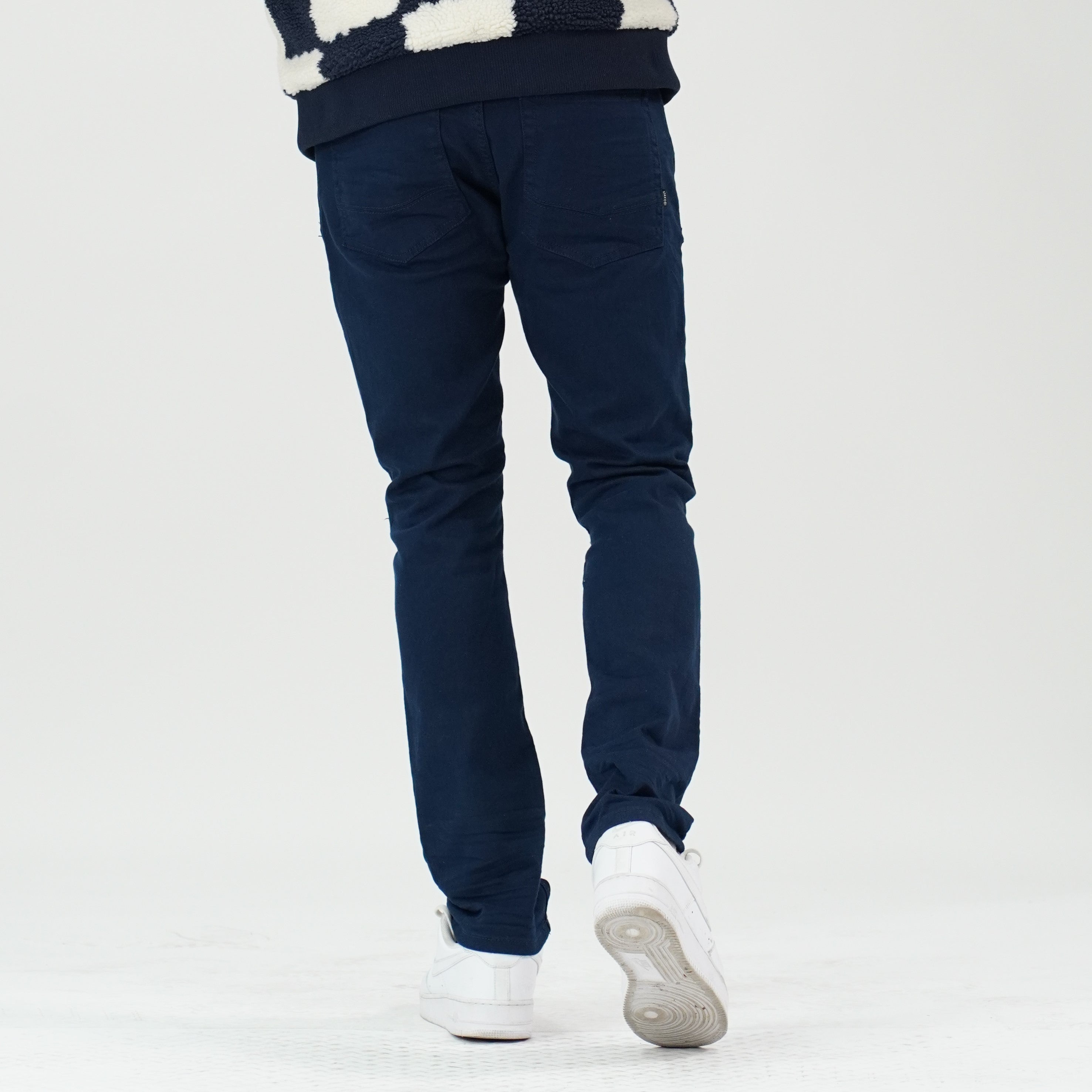 M1932 Makobi Brighton Shredded Twill Jeans - Navy