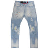 M1955 Makobi Denimu sokoto pẹlu Underlay &amp; Kun Spots - Light Wẹ