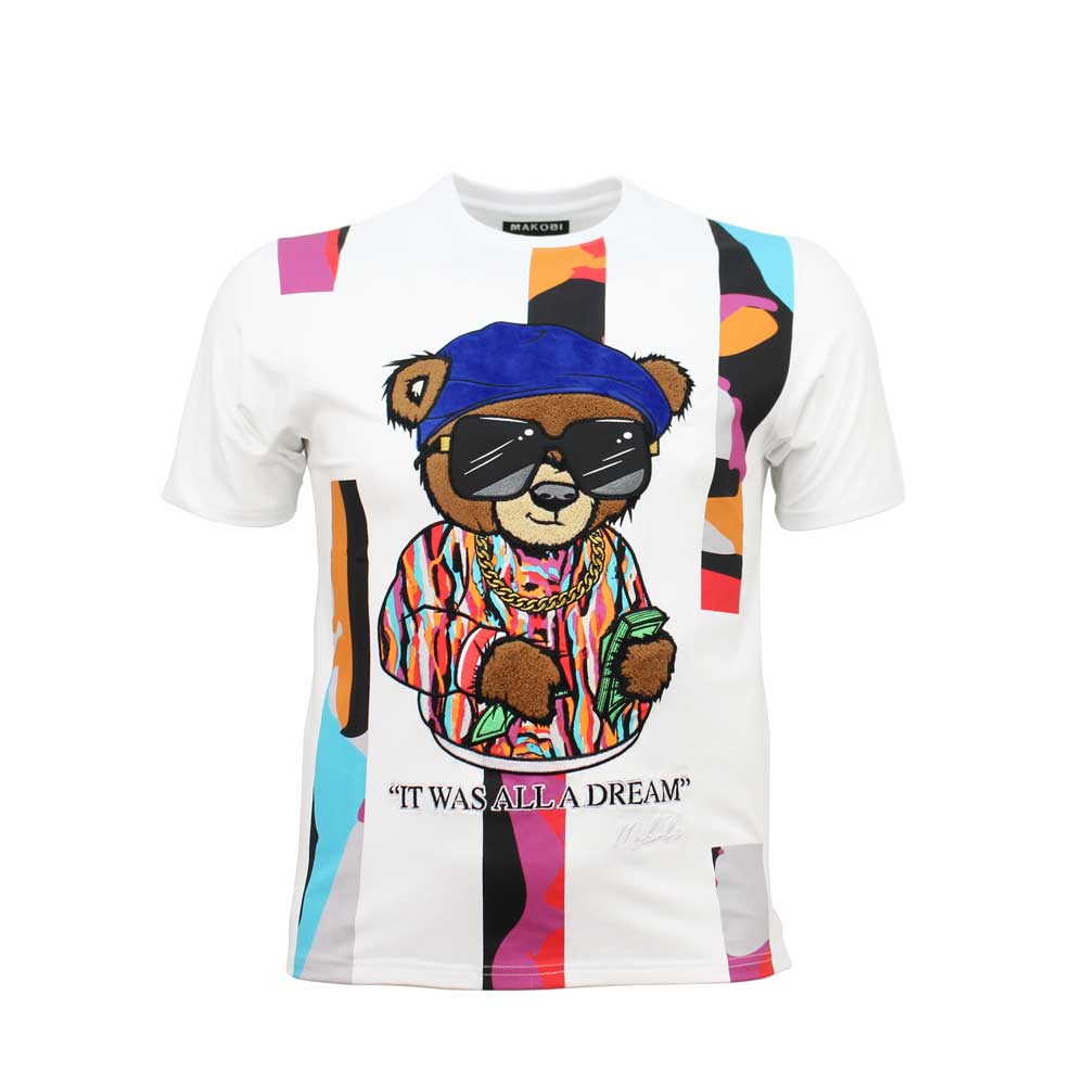 M206 Makobi Bear Dream Tee - White