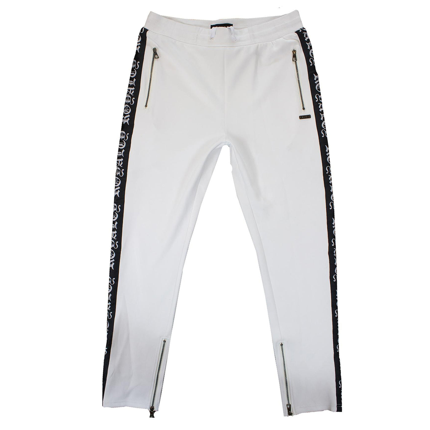 M2799 Makobi Royalty Track Pants - White/Black