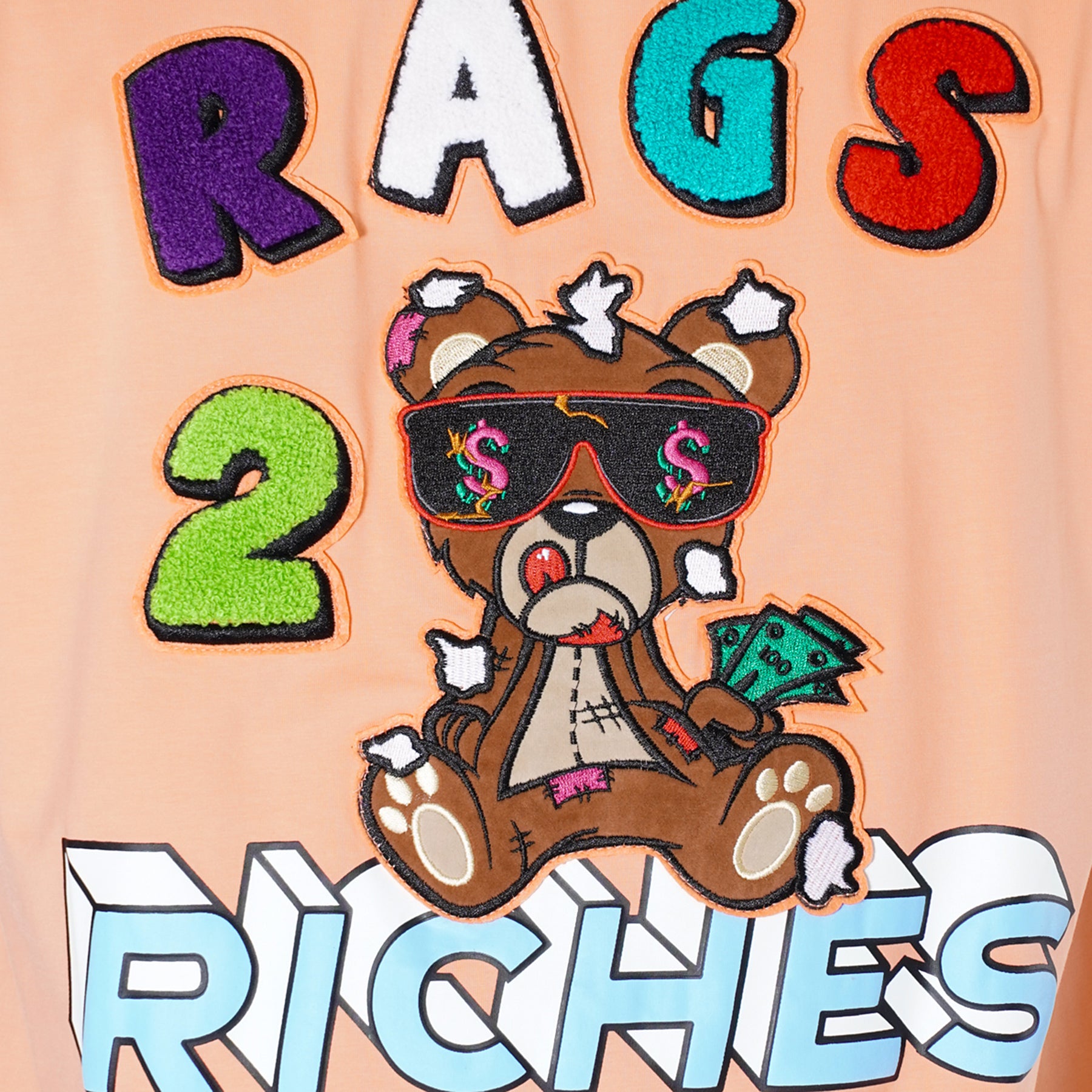 M290 Makobi Rags 2 Ọrọ Tee - Peach