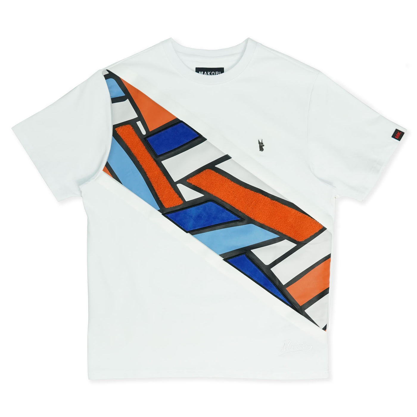 M367 Makobi Block Tee - White