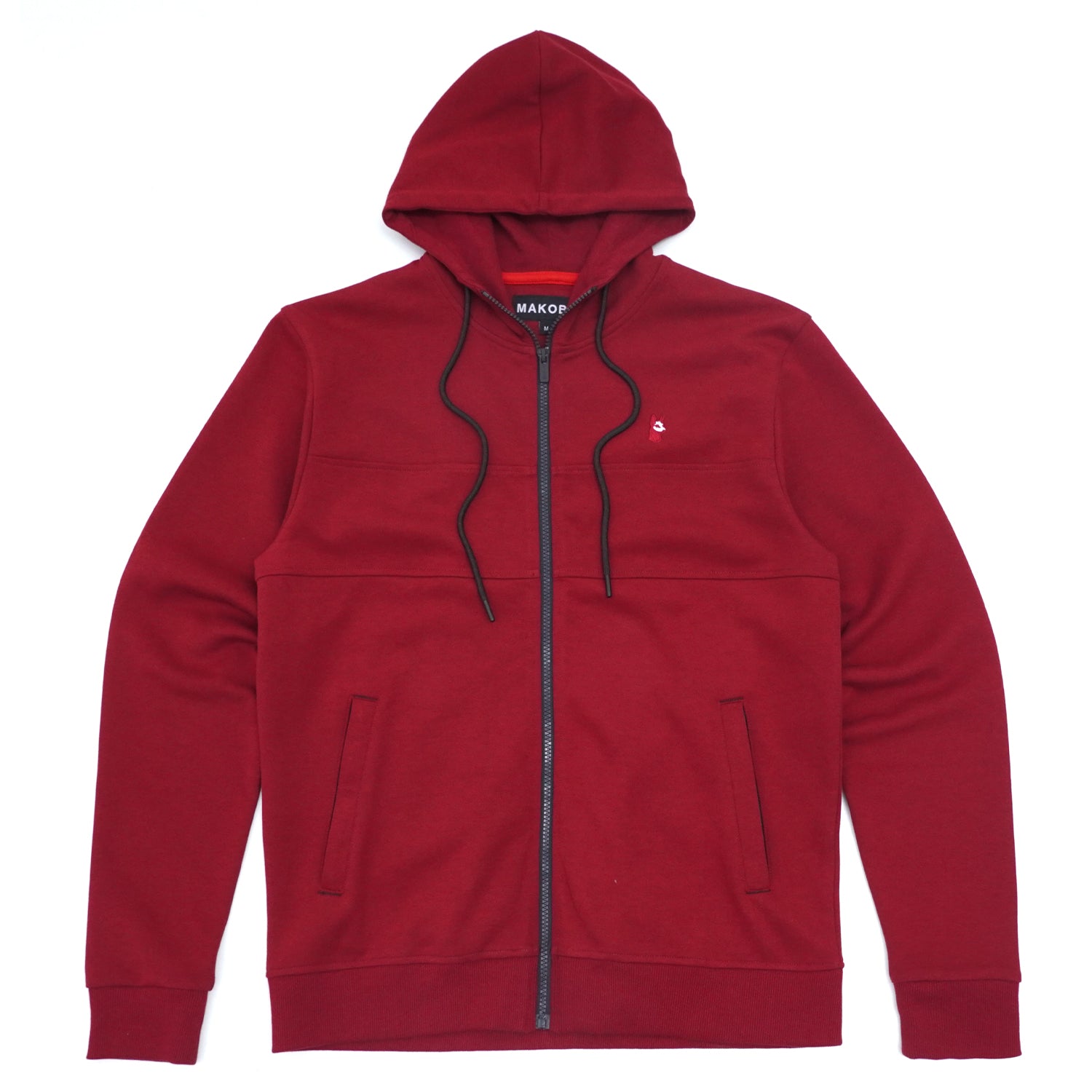 M3707 Tech Fleece Zip Up Hoodie Set - Burgundy